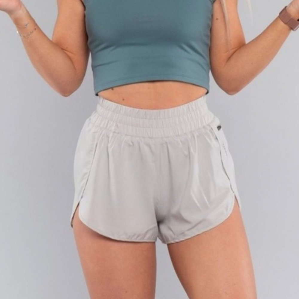 Paragon Fitwear High Rise Track Short Gray